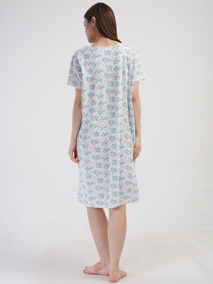 Купить Бавовняна нічна сорочка з коротким рукавом VIENETTA 1617813009 в Украина в Lingerie.ua - Одяг для дому та відпочинку, Фото 3