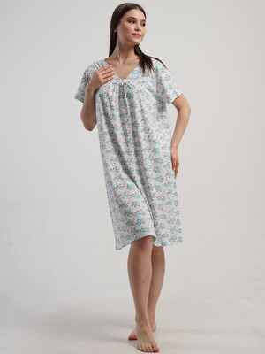 Купить Бавовняна нічна сорочка з коротким рукавом VIENETTA 1617813009 в Украина в Lingerie.ua - Одяг для дому та відпочинку, Фото 6