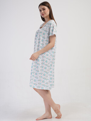 Купить Бавовняна нічна сорочка з коротким рукавом VIENETTA 1617813009 в Украина в Lingerie.ua - Одяг для дому та відпочинку, Фото 7