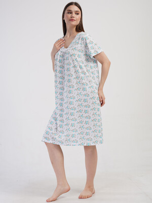 Купить Бавовняна нічна сорочка з коротким рукавом VIENETTA 1617813009 в Украина в Lingerie.ua - Одяг для дому та відпочинку, Фото 8