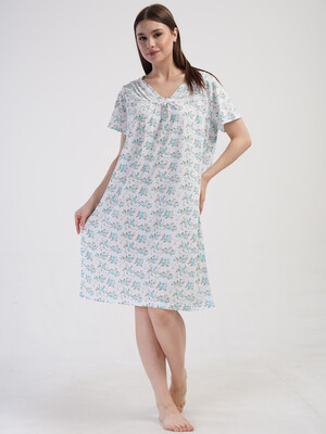 Купить Бавовняна нічна сорочка з коротким рукавом VIENETTA 1617813009 в Украина в Lingerie.ua - Одяг для дому та відпочинку, Фото 9