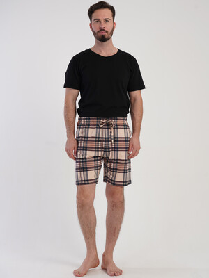 Хлопковые мужские шорты в клетку VIENETTA MAN 5100135505