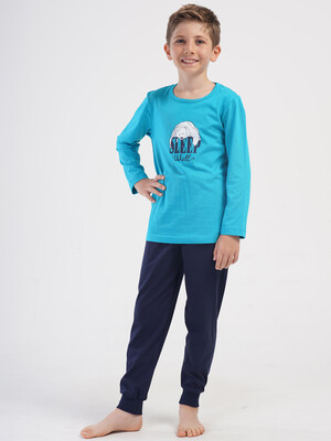 Бавовняний домашній комплект з довгим рукавом для хлопчика VIENETTA KIDS 4053270000