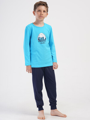 Купить Бавовняний домашній комплект з довгим рукавом для хлопчика VIENETTA KIDS 4053270000 в Украина в Lingerie.ua - Одяг для дому та відпочинку, Фото 3