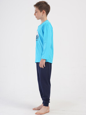 Купить Бавовняний домашній комплект з довгим рукавом для хлопчика VIENETTA KIDS 4053270000 в Украина в Lingerie.ua - Одяг для дому та відпочинку, Фото 4