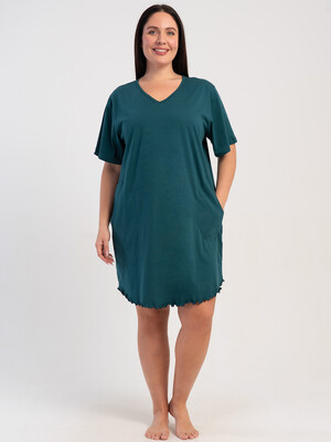 Купить Бавовняна нічна сорочка великого розміру з коротким рукавом VIENETTA 5120210000 в Украина