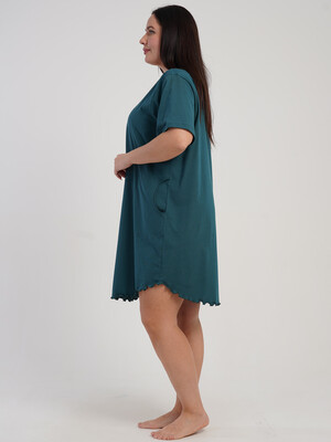 Купить Бавовняна нічна сорочка великого розміру з коротким рукавом VIENETTA 5120210000 в Украина в Lingerie.ua - Одяг для дому та відпочинку, Фото 3