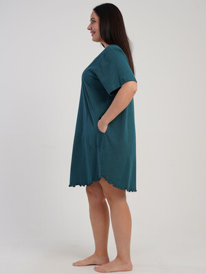 Купить Бавовняна нічна сорочка великого розміру з коротким рукавом VIENETTA 5120210000 в Украина в Lingerie.ua - Одяг для дому та відпочинку, Фото 4