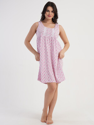 Купить Хлопковая ночная сорочка без рукавов VIENETTA 1618880010 в Украина в Lingerie.ua - Одяг для дому та відпочинку, Фото 2