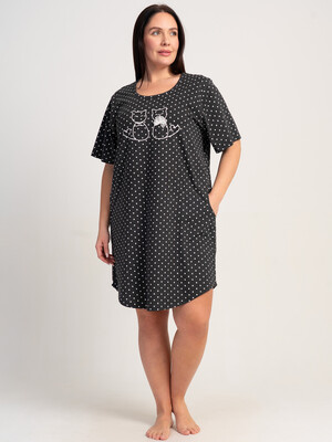 Купить Хлопковая туника большого размера с коротким рукавом VIENETTA 5110270451 в Украина