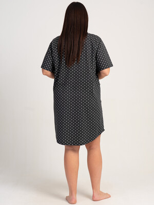 Купить Хлопковая туника большого размера с коротким рукавом VIENETTA 5110270451 в Украина в Lingerie.ua - Одяг для дому та відпочинку, Фото 2