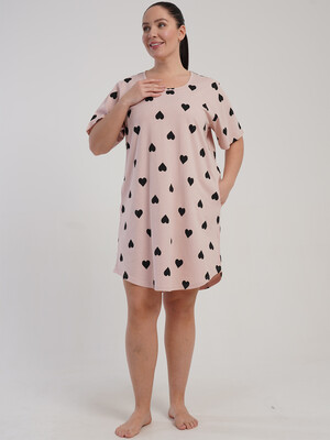 Купить Бавовняна літня туніка великого розміру з кишенями VIENETTA 5120991549 в Украина в Lingerie.ua - Одяг для дому та відпочинку, Фото 2