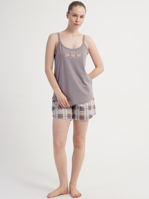 Купить Хлопковый комплект женский (майка + шорты) VIENETTA 5120567295 в Украина в Lingerie.ua - Одяг для дому та відпочинку, Фото 4