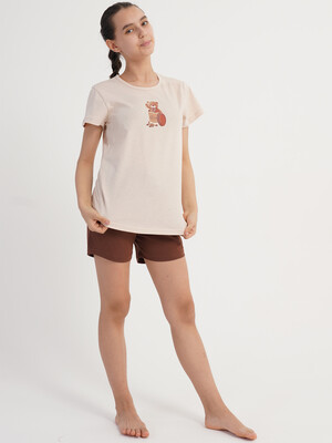 Купить Летний хлопковый комплект для девочки (футболка + шорты) VIENETTA 6011440000 в Украина в Lingerie.ua - Одяг для дому та відпочинку, Фото 2