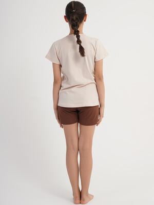 Купить Летний хлопковый комплект для девочки (футболка + шорты) VIENETTA 6011440000 в Украина в Lingerie.ua - Одяг для дому та відпочинку, Фото 6