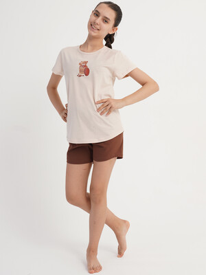 Купить Летний хлопковый комплект для девочки (футболка + шорты) VIENETTA 6011440000 в Украина в Lingerie.ua - Одяг для дому та відпочинку, Фото 7