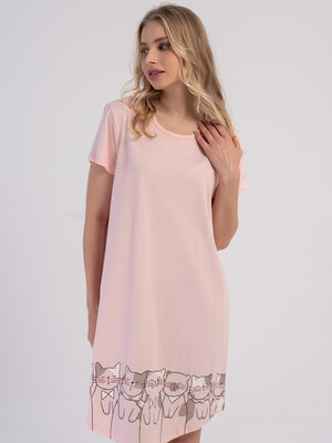 Купить Бавовняна туніка з коротким рукавом VIENETTA 6030080000 в Украина в Lingerie.ua - Одяг для дому та відпочинку, Фото 2