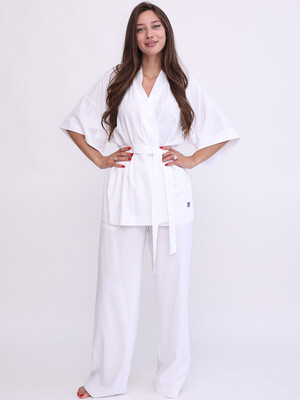 Купить Льняной костюм (кимоно + брюки) LINGERIE 170893 в Украина в Lingerie.ua - Одяг для дому та відпочинку, Фото 6