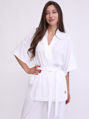 Купить Льняной костюм (кимоно + брюки) LINGERIE 170893 в Украина в Lingerie.ua - Одяг для дому та відпочинку, Фото 10