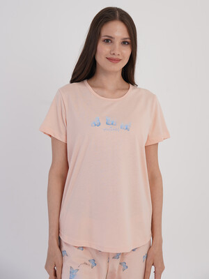 Купить Летний хлопковый костюм женский из футболки и капри VIENETTA 6051270821 в Украина в Lingerie.ua - Одяг для дому та відпочинку, Фото 3