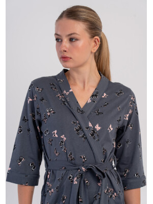 Купить Хлопковый халат женский на запах VIENETTA 6061030531 в Украина в Lingerie.ua - Одяг для дому та відпочинку, Фото 2