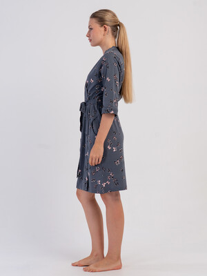 Купить Хлопковый халат женский на запах VIENETTA 6061030531 в Украина в Lingerie.ua - Одяг для дому та відпочинку, Фото 11
