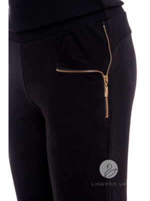 Купить Байкові легінси жіночі чорні COCOON 070-1001 в Украина в Lingerie.ua - Одяг для дому та відпочинку, Фото 2