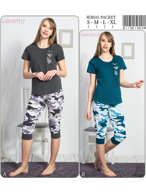 Хлопковый комплект с бриджами на манжете VIENETTA 8113613638 