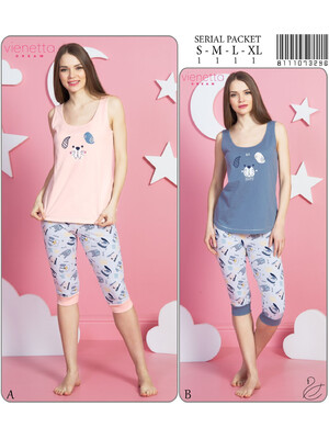 Хлопковый комплект с бриджами на манжете VIENETTA 8111073296