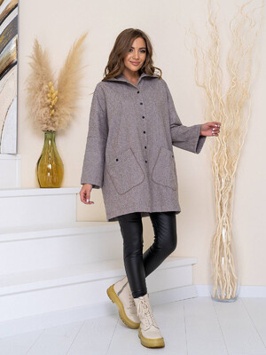 Купить Твидовое пальто на кнопках LINGERIE 170593 в Украина в Lingerie.ua - Одяг для дому та відпочинку, Фото 4