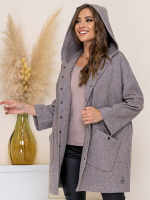 Купить Твидовое пальто на кнопках LINGERIE 170593 в Украина в Lingerie.ua - Одяг для дому та відпочинку, Фото 6