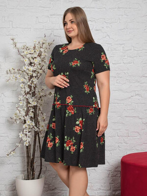 Купить Хлопковое платье женское с оборкой COCOON J2-2008 в Украина в Lingerie.ua - Одяг для дому та відпочинку, Фото 2