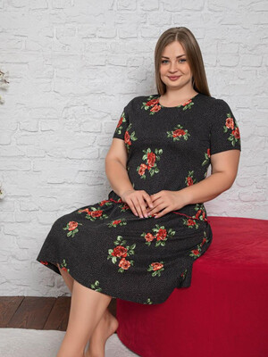 Купить Хлопковое платье женское с оборкой COCOON J2-2008 в Украина в Lingerie.ua - Одяг для дому та відпочинку, Фото 3