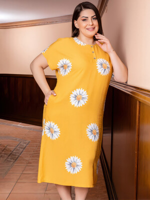 Купить Платье летнее с крупными ромашками COCOON J2-2470 в Украина