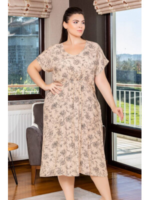 Купить Штапельна сукня з коротким рукавом COCOON J2-2332 в Украина в Lingerie.ua - Одяг для дому та відпочинку, Фото 3