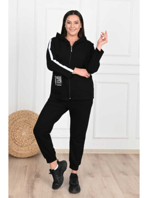 Купить Костюм спорт ADROM 3433 худи на молнии и джоггеры большой размер в Украина в Lingerie.ua - Одяг для дому та відпочинку, Фото 3