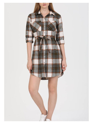 Купить Халат-рубашка JEN 02402 на пуговицах фланель в Украина в Lingerie.ua - Одяг для дому та відпочинку, Фото 1