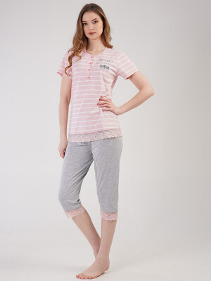 Купить Хлопковый комплект с капри VIENETTA 2113850000 в Украина в Lingerie.ua - Одяг для дому та відпочинку, Фото 1