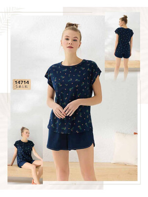 Хлопковая пижама с шортами Sevim 14714