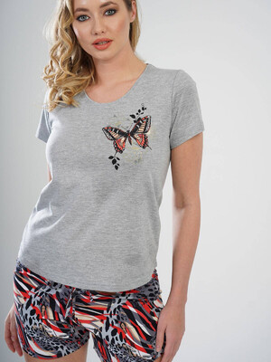 Купить Хлопковая пижама с шортами VIENETTA 1120077754 в Украина в Lingerie.ua - Одяг для дому та відпочинку, Фото 6