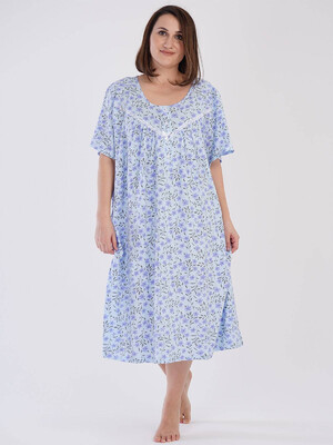 Купить Хлопковая ночная сорочка с коротким рукавом VIENETTA 1611852259 в Украина в Lingerie.ua - Одяг для дому та відпочинку, Фото 3