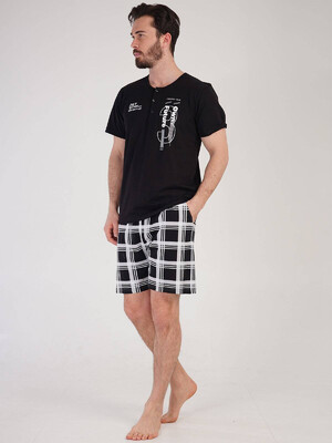 Купить Хлопковый комплект с шортами в клетку VIENETTA MAN 2122646006 в Украина в Lingerie.ua - Одяг для дому та відпочинку, Фото 2