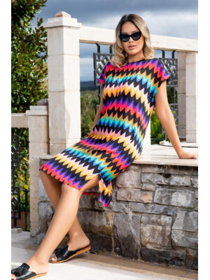 Купить Платье летнее с цветным принтом COCOON K2-2657 в Украина в Lingerie.ua - Одяг для дому та відпочинку, Фото 4