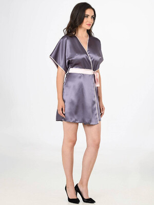 Купить Шелковый халат на запах VIENETTA SATEEN 1610024848 в Украина в Lingerie.ua - Одяг для дому та відпочинку, Фото 2