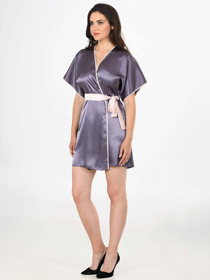 Купить Шелковый халат на запах VIENETTA SATEEN 1610024848 в Украина в Lingerie.ua - Одяг для дому та відпочинку, Фото 3