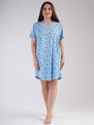 Купить Хлопковая ночная сорочка большого размера VIENETTA 2123630479 в Украина в Lingerie.ua - Одяг для дому та відпочинку, Фото 4