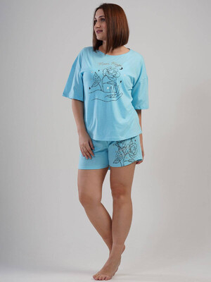 Купить Хлопковый комплект из футболки и шорт VIENETTA 1115430000 в Украина в Lingerie.ua - Одяг для дому та відпочинку, Фото 2