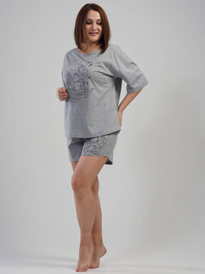 Купить Хлопковый комплект из футболки и шорт VIENETTA 1115430000 в Украина в Lingerie.ua - Одяг для дому та відпочинку, Фото 6