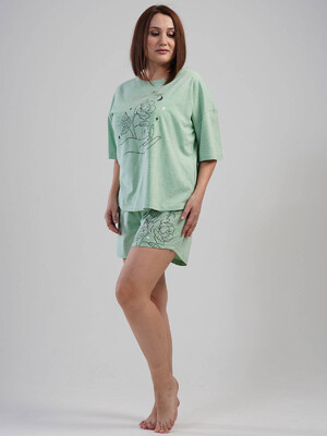 Купить Хлопковый комплект из футболки и шорт VIENETTA 1115430000 в Украина в Lingerie.ua - Одяг для дому та відпочинку, Фото 9