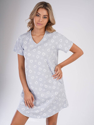 Купить Хлопковая ночная сорочка с коротким рукавом VIENETTA 2123511089 в Украина в Lingerie.ua - Одяг для дому та відпочинку, Видео